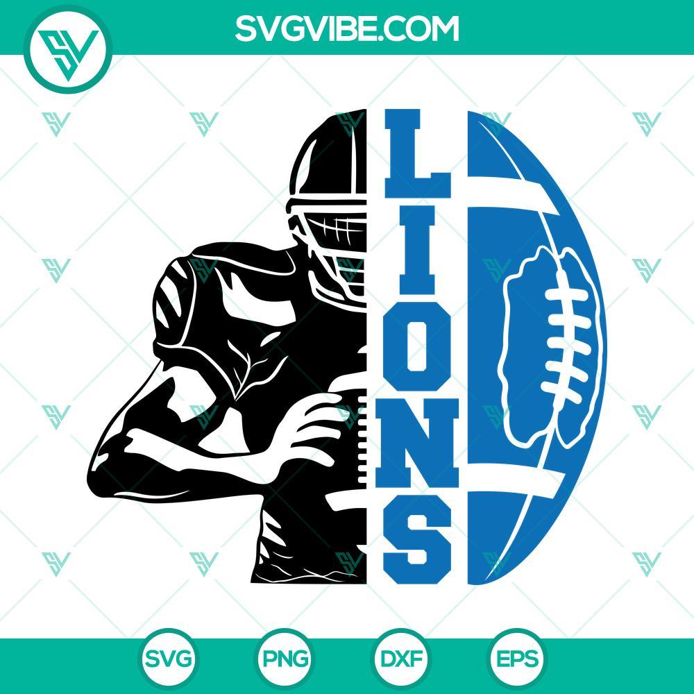 lions football half player svg lions team svg half football half player svg football season svg 6 mockup