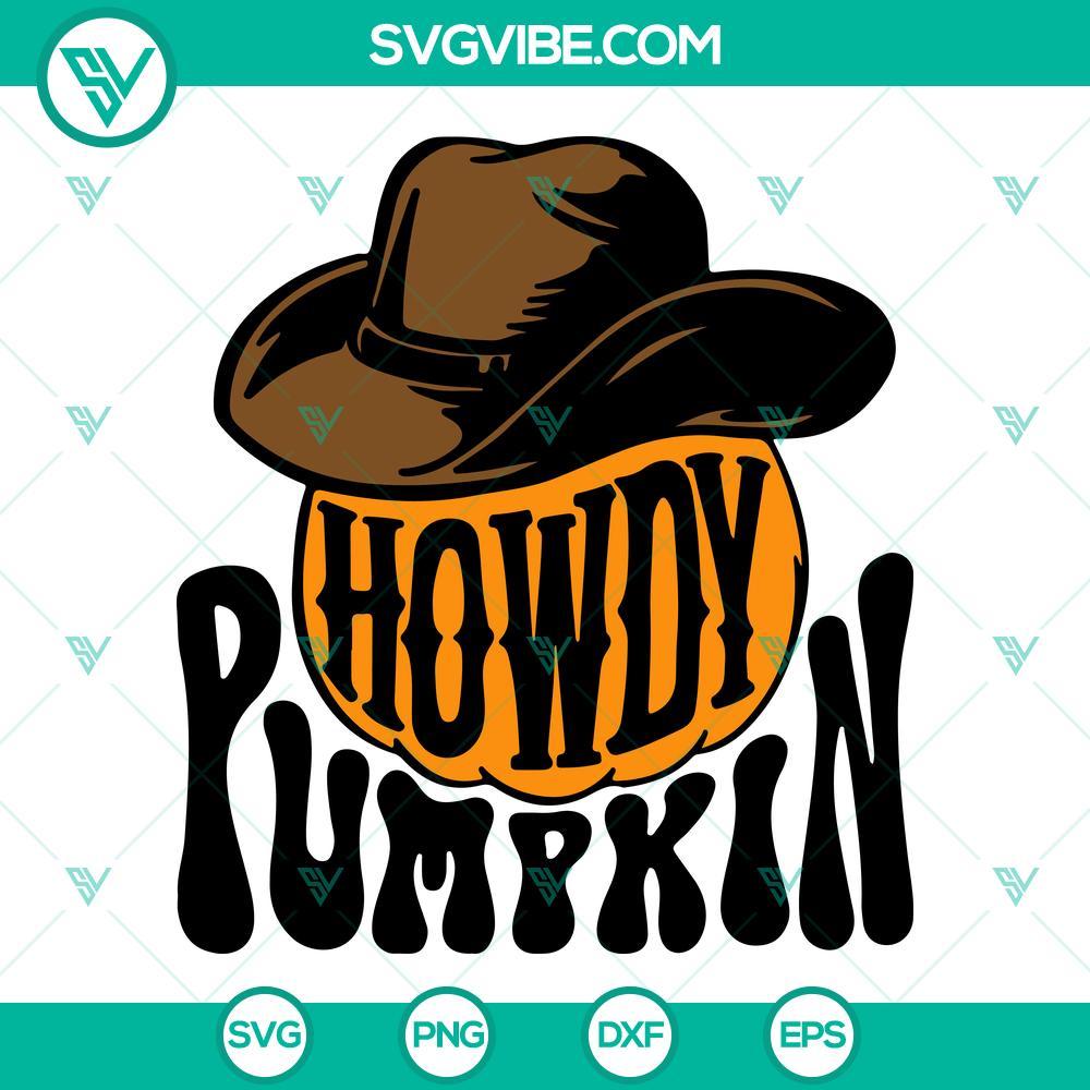 howdy pumpkin svg western ghost svg cowboy ghost svg wild west halloween svg 5 mockup