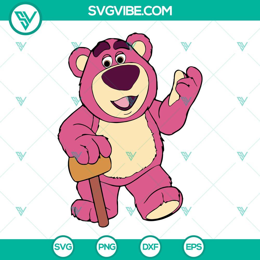 lotso huggin bear toy story 3 svg png dxf eps cut files for cricut silhouette 6 mockup