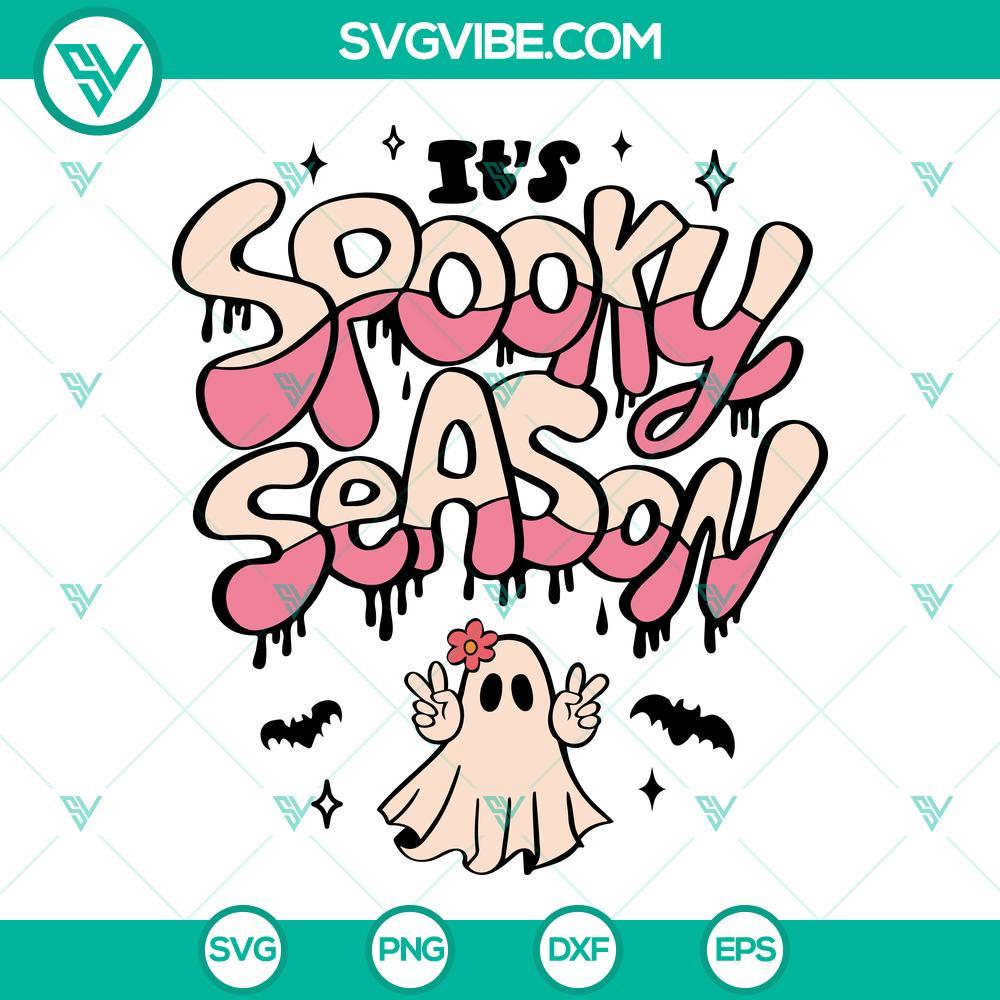 it s spooky season svg halloween ghost spooky vibes svg files for cricut silhouette 10 mockup