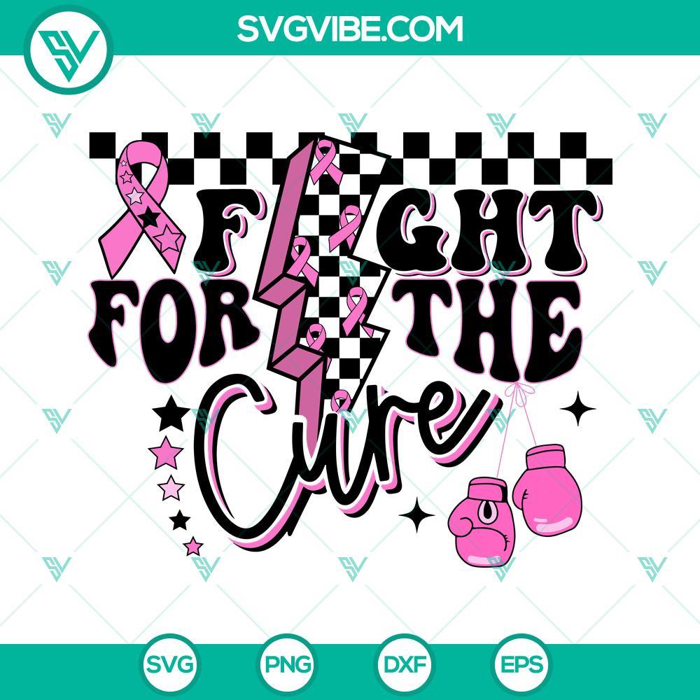 fight for the cure svg breast cancer awareness svg breast cancer ribbon lightning bolt svg 1 mockup