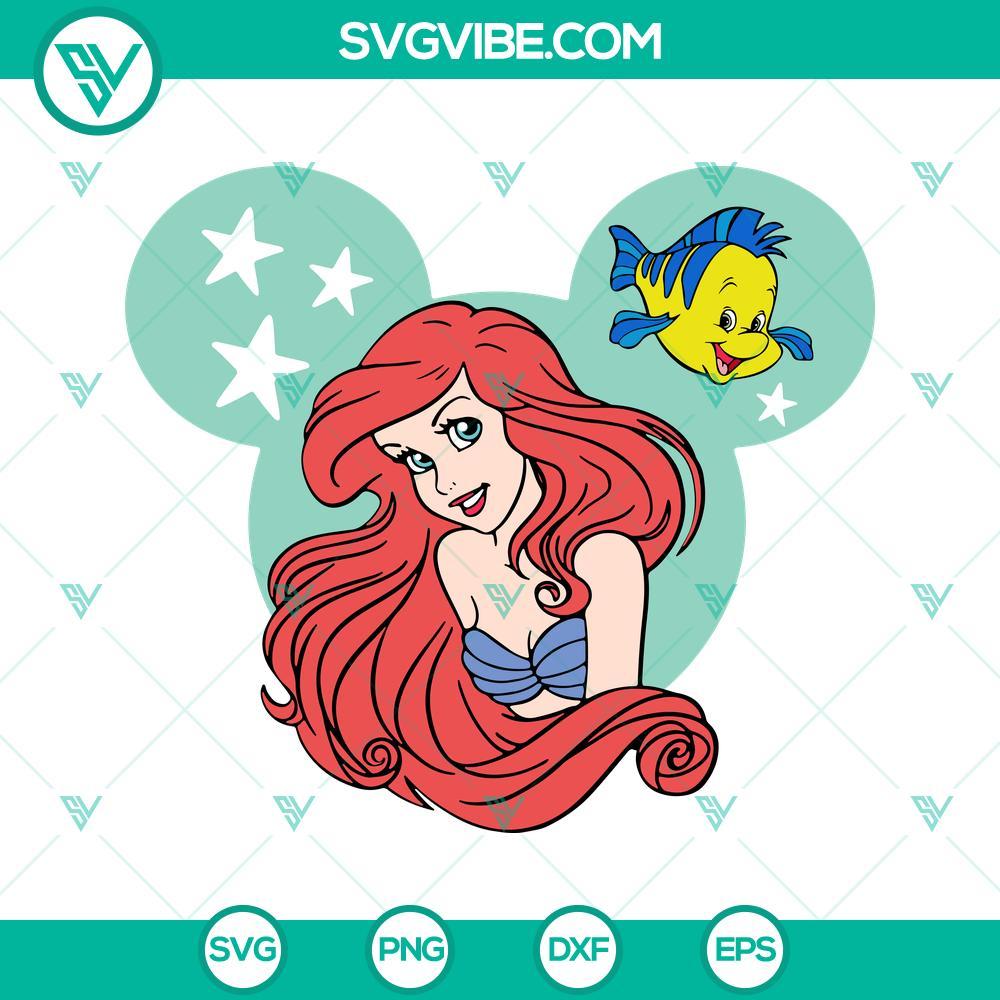 ariel disney princess svg the little mermaid svg png designs silhouette vector clipart 10 mockup