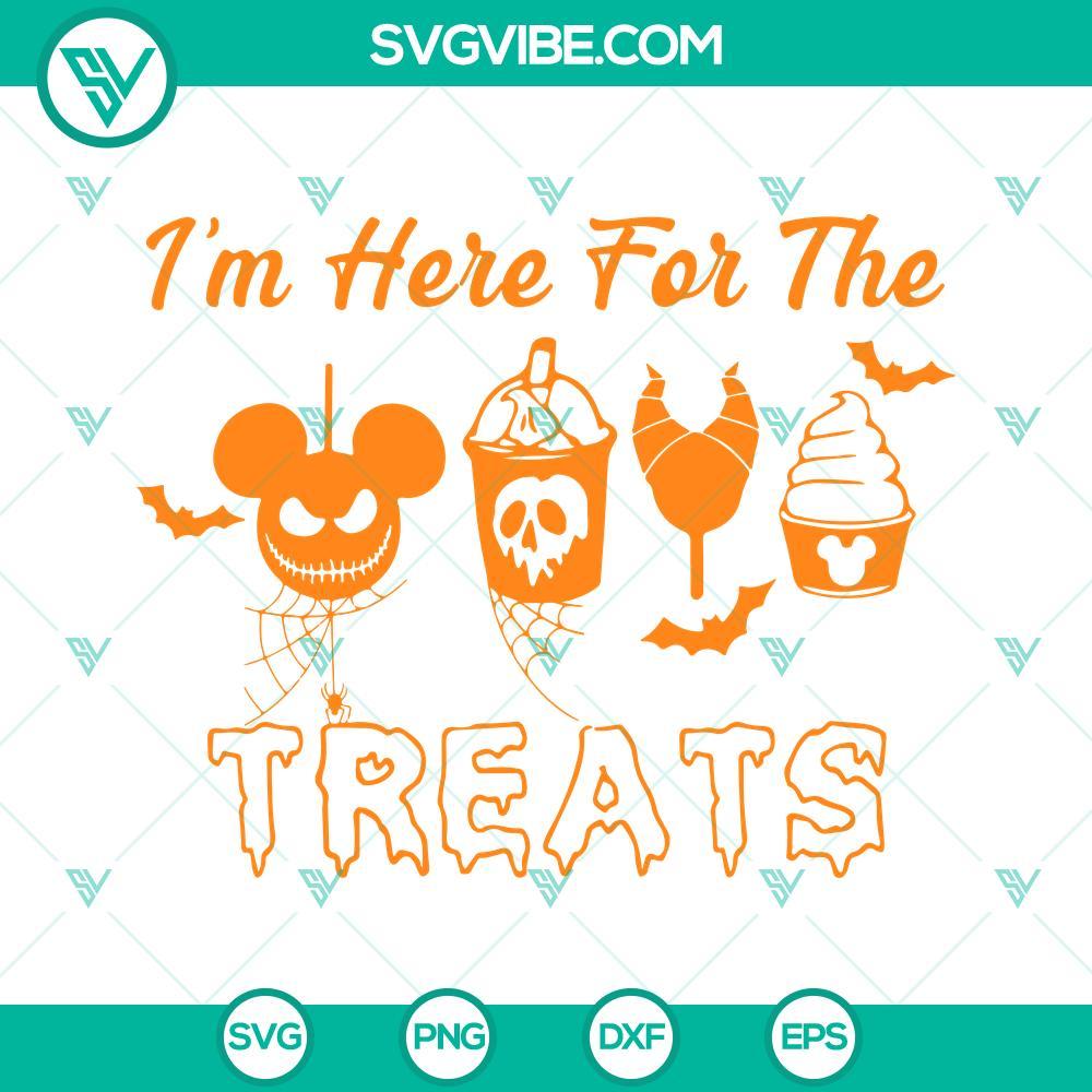 i m here for the treats svg disney halloween snacks svg mickey mouse jack skellington svg 5 mockup