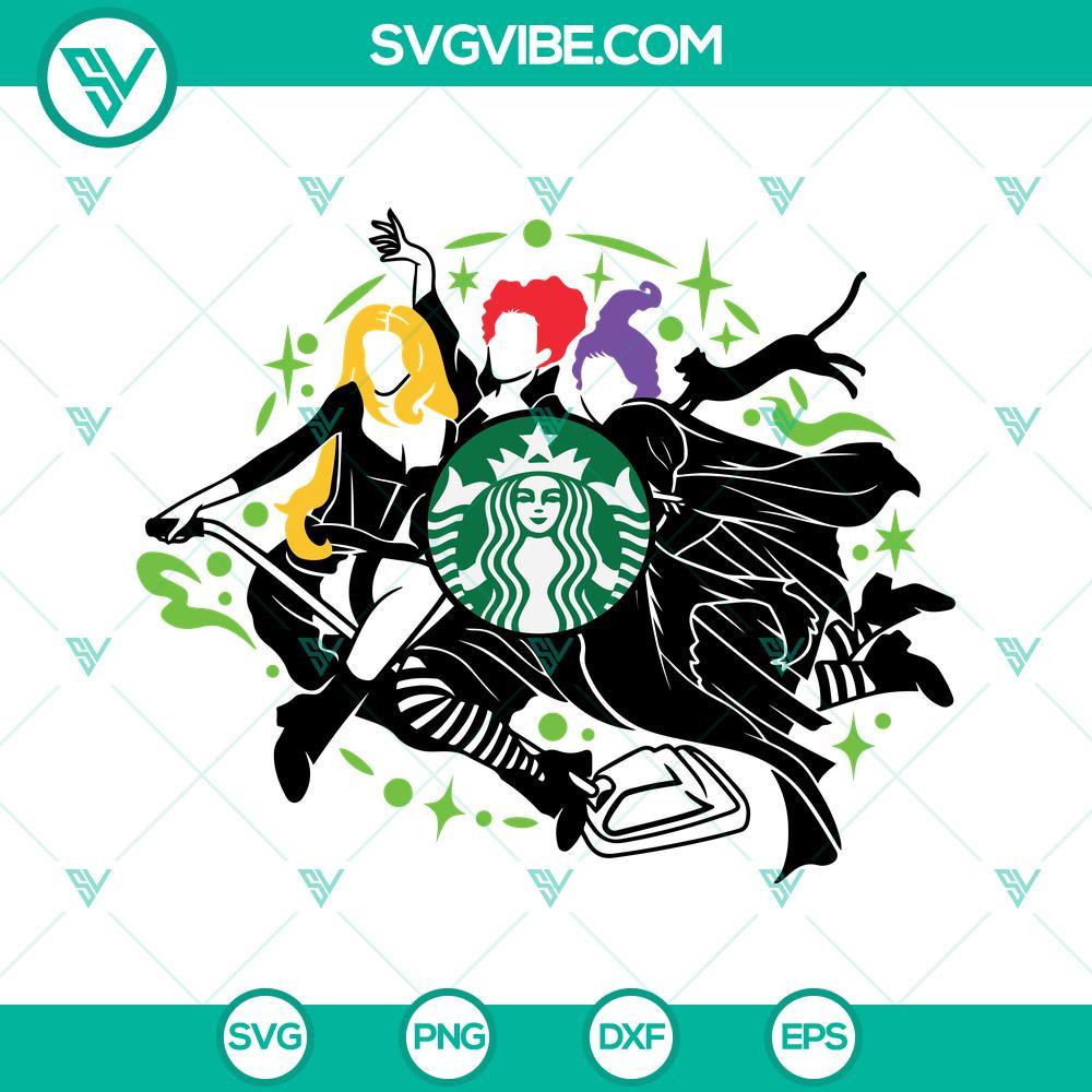 hocus pocus starbucks logo full wrap svg halloween witch starbucks cup svg 8 mockup