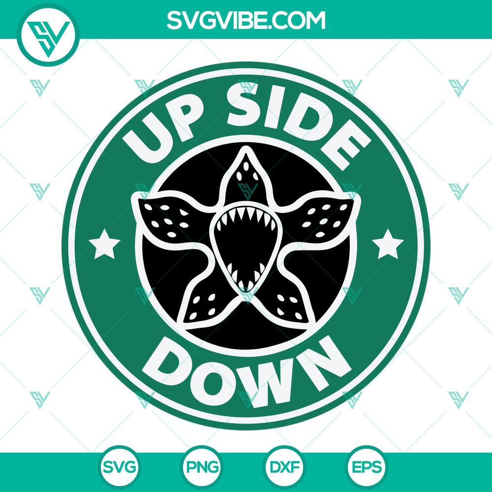 stranger things starbucks svg demogorgon upside down svg png dxf eps cricut 2 mockup