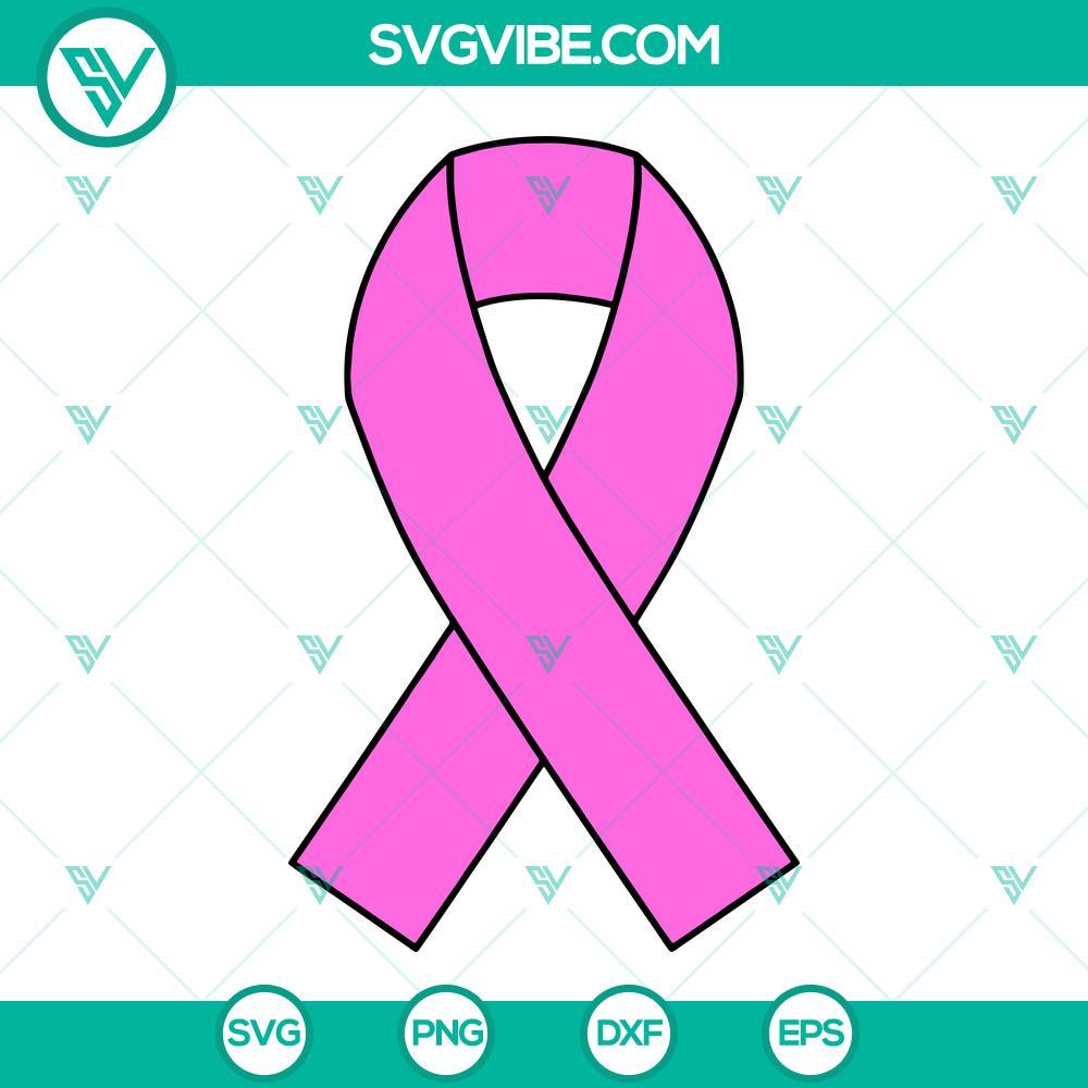 pink ribbon svg breast cancer awareness ribbon svg png dxf eps cut files for cricut silhouette 3 mockup