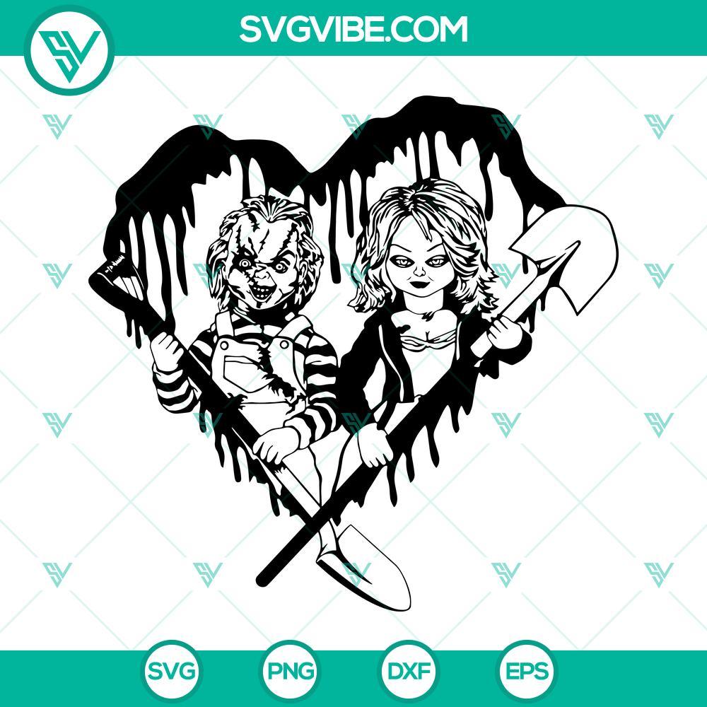 horror couples chucky and tiffany svg chucky svg horror movie svg horror halloween svg 9 mockup