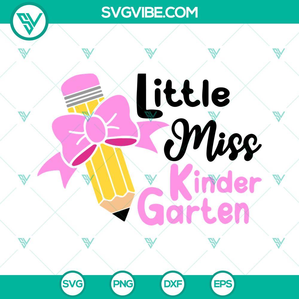 little miss kindergarten svg back to school svg first day of school svg kindergarten svg school shirt svg 1 mockup