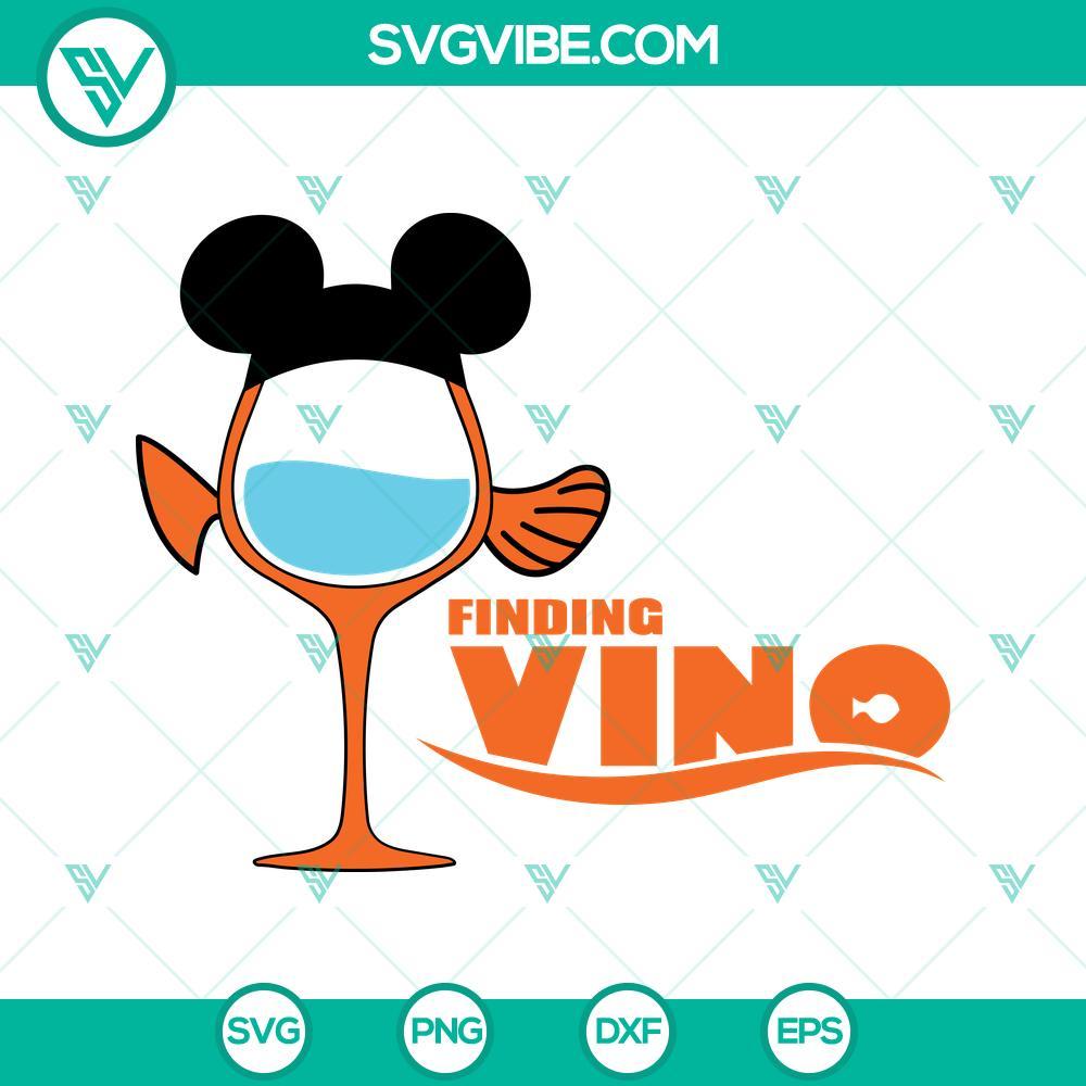 finding vino wine glass svg finding nemo svg mickey ears wine glass svg disney drinking svg 3 mockup