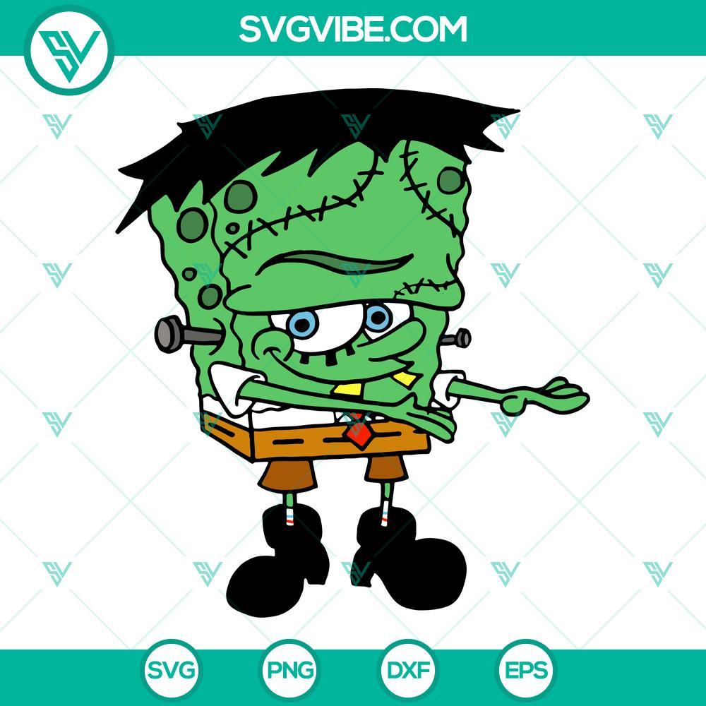 spongebob frankenstein svg horror scary spongebob svg spongebob halloween svg 9 mockup