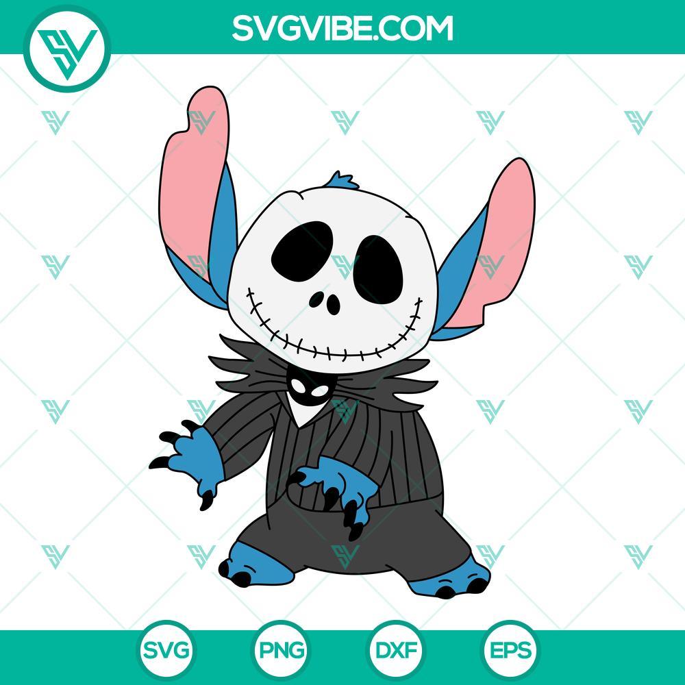 stitch dressed as jack skellington svg stitch skellington svg stitch jack halloween svg 3 mockup