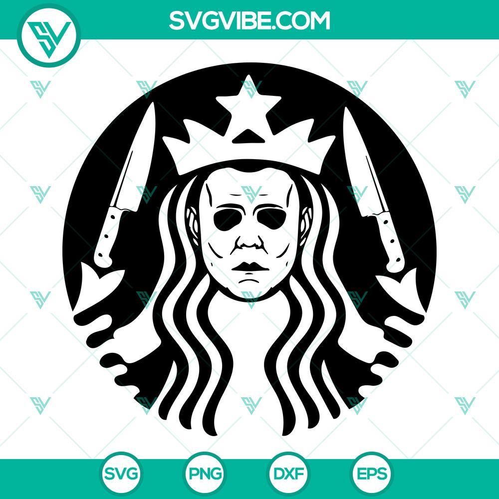 michael myers starbucks logo svg michael myers starbucks cup svg png dxf eps cricut 9 mockup