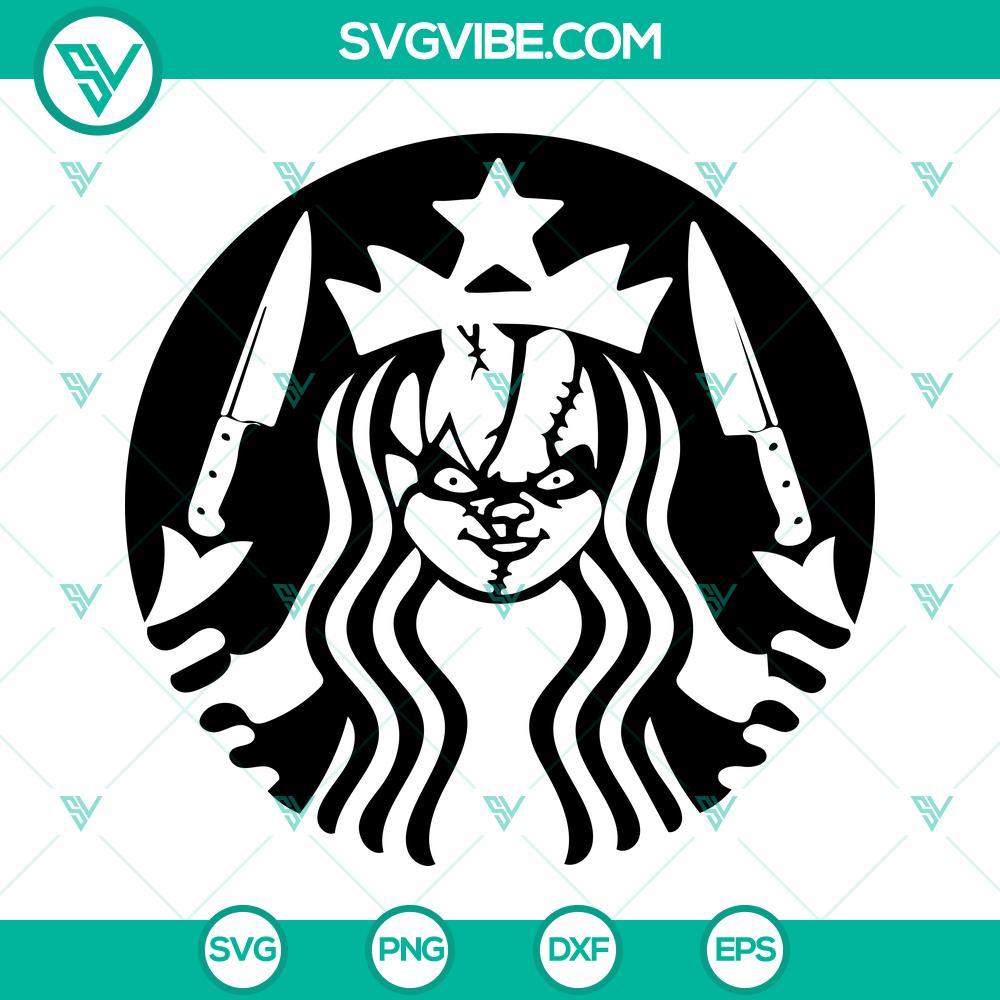 chucky starbucks cup svg halloween horror movie killers starbucks cup svg 4 mockup