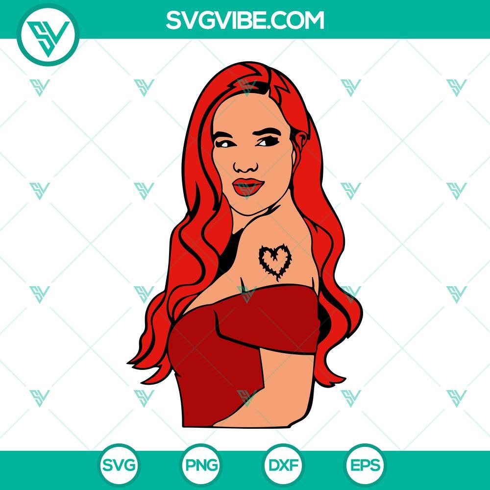 karol g red hair svg karol g png la bichota svg file 5 mockup