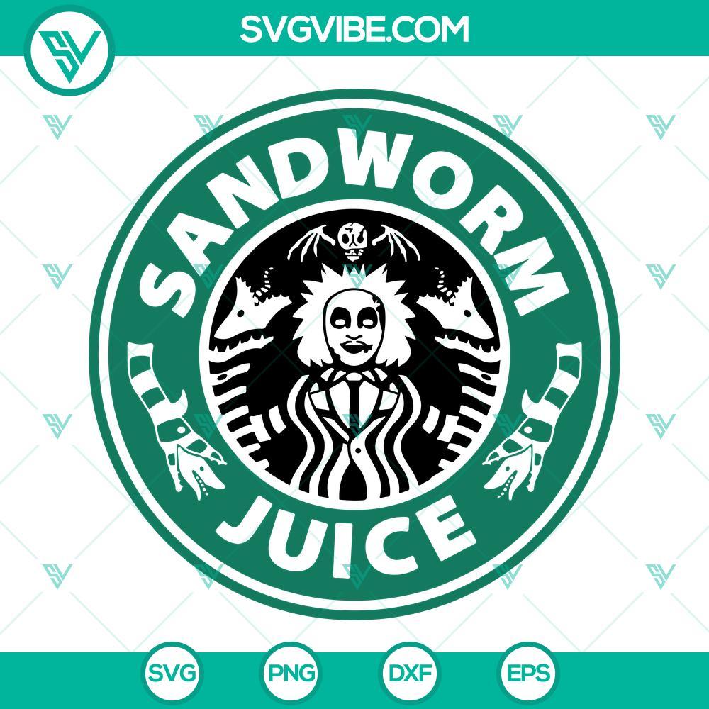 beetlejuice starbucks coffee logo svg sandworm juice svg horror movies halloween starbucks cup svg 8 mockup