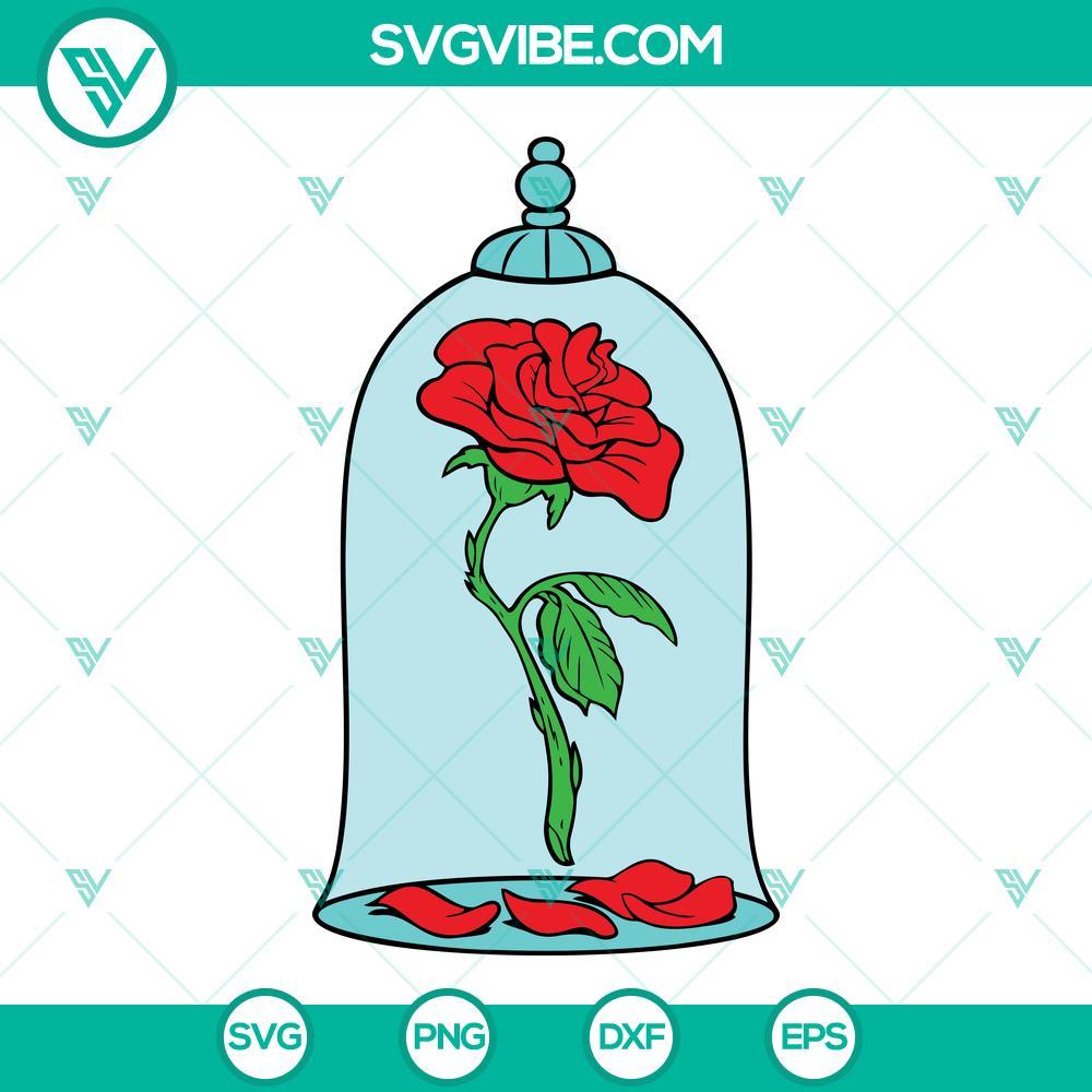 beauty and the beast rose svg belle rose layered svg rose svg beauty and the beast svg 3 mockup