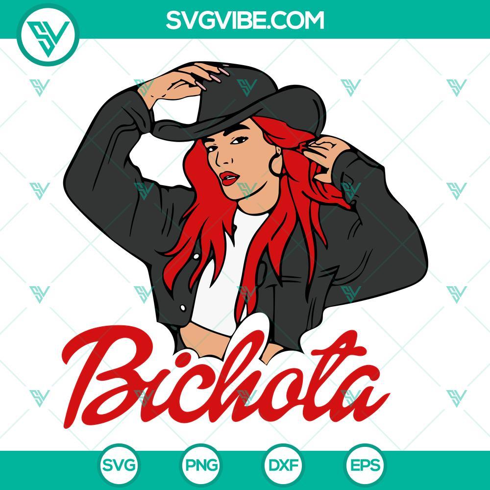 karol g red hair bichota svg png digital file clipart 4 mockup