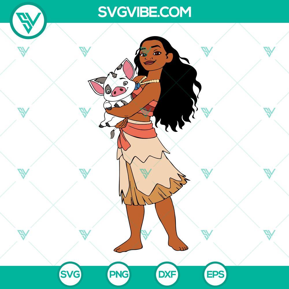 moana and pig svg moana svg cut file moana cricut file pig svg 4 mockup