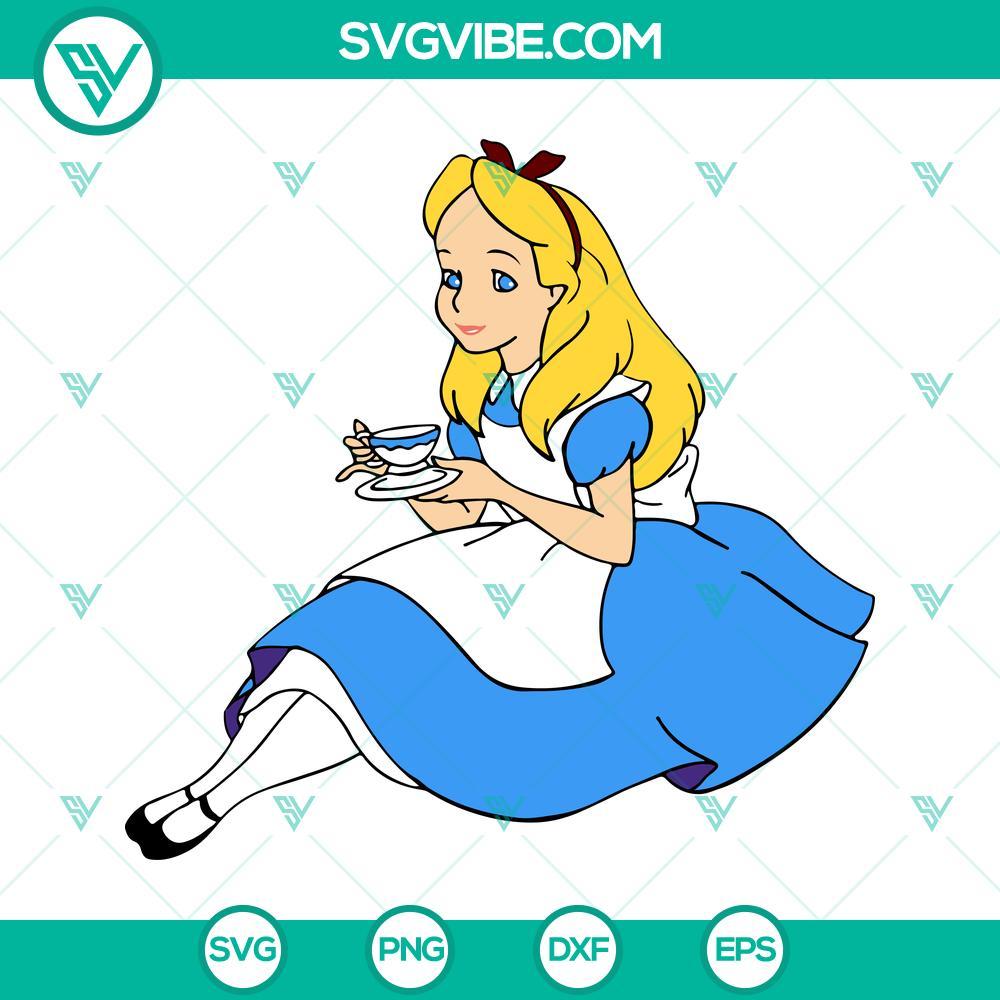 alice in wonderland svg png dxf eps cut files for cricut silhouette 5 mockup