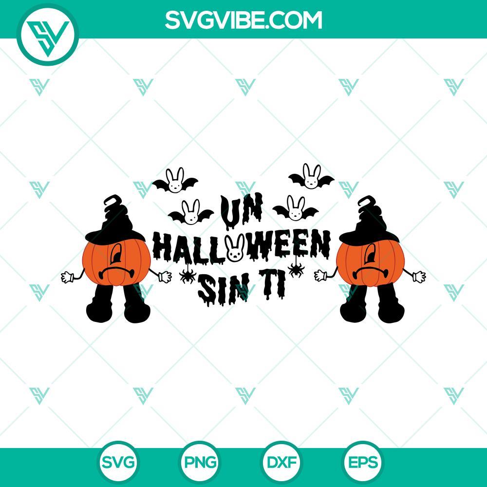 un halloween sin ti svg bad bunny pumpkin halloween svg png dxf eps cricut 1 mockup