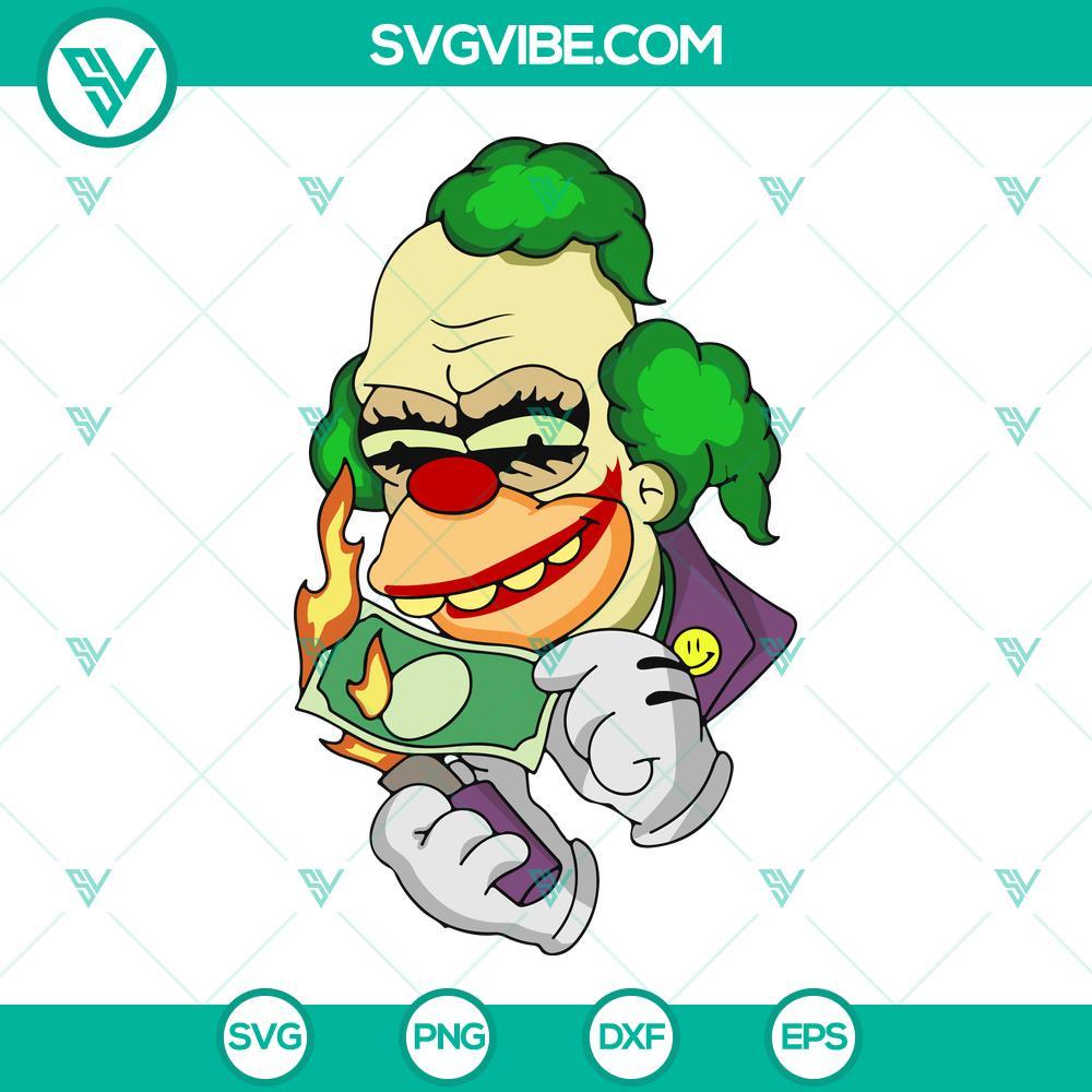 krusty the clown joker svg krusty the simpsons svg joker svg 9 mockup