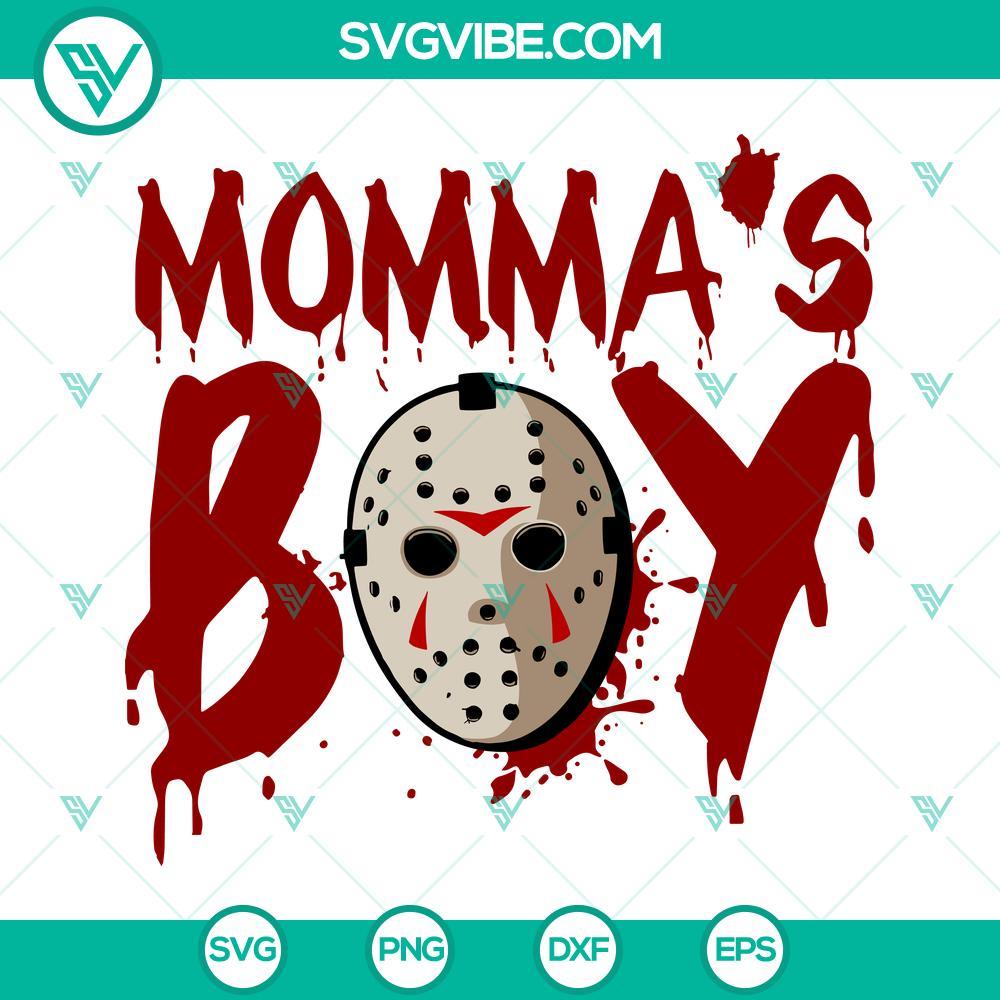 momma s boy jason voorhees svg png dxf eps cut files for cricut silhouette 9 mockup