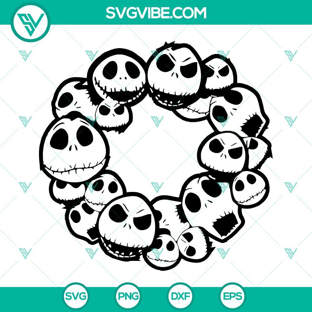 jack skellington wreath svg png dxf eps clipart files 7 mockup