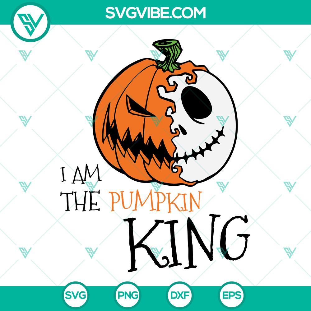 i am the pumpkin king jack skellington svg png dxf eps cut files for cricut silhouette 6 mockup