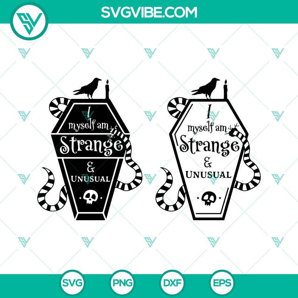 i myself am strange and unusual svg beetlejuice svg halloween svg 1 mockup