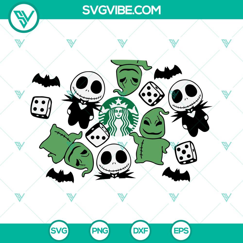 baby jack and oogie boogie starbucks cup svg full wrap halloween starbucks cup 9 mockup