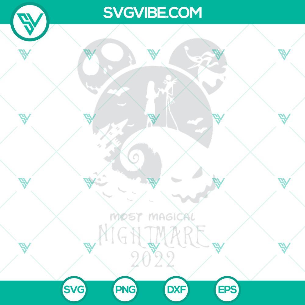 mickey head jack and sally nightmare before christmas svg halloween svg most magical nightmare 2022 svg 1 mockup