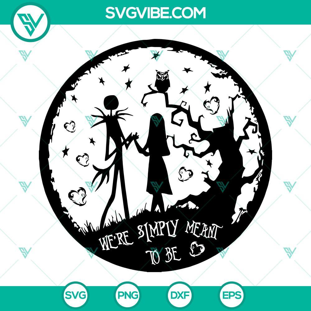 jack and sally svg we re simply meant to be svg png dxf eps cut files 6 mockup