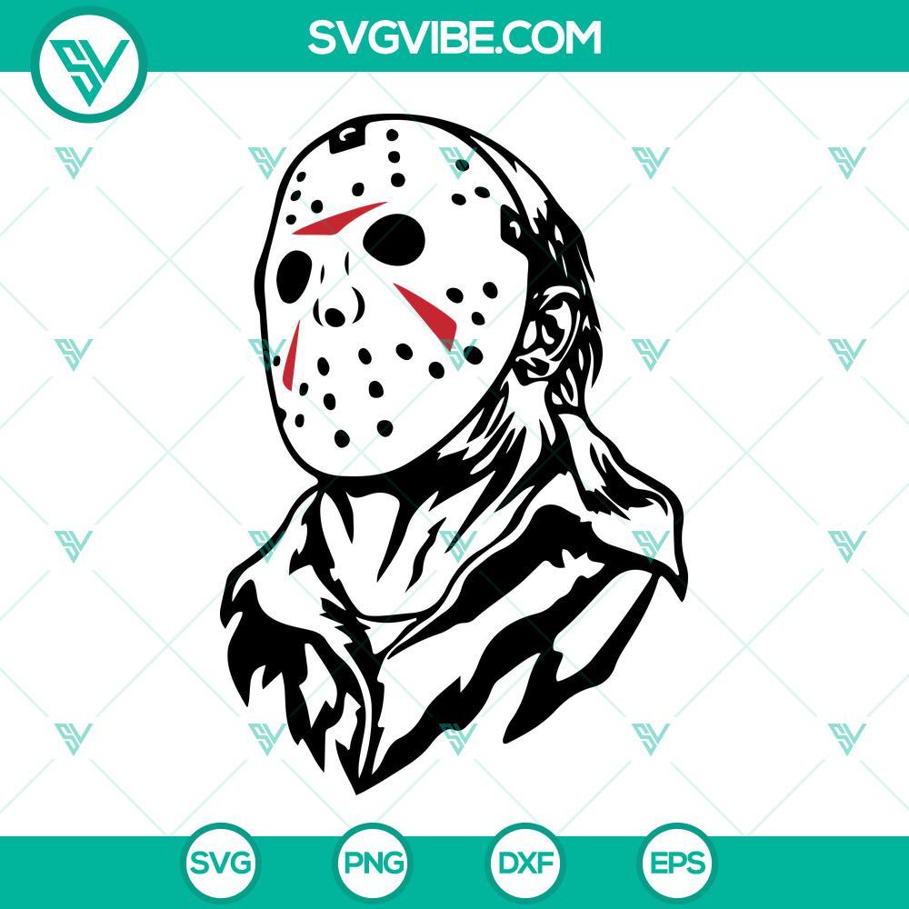 jason voorhees svg friday the 13th svg horror movie halloween svg png dxf eps cricut 4 mockup