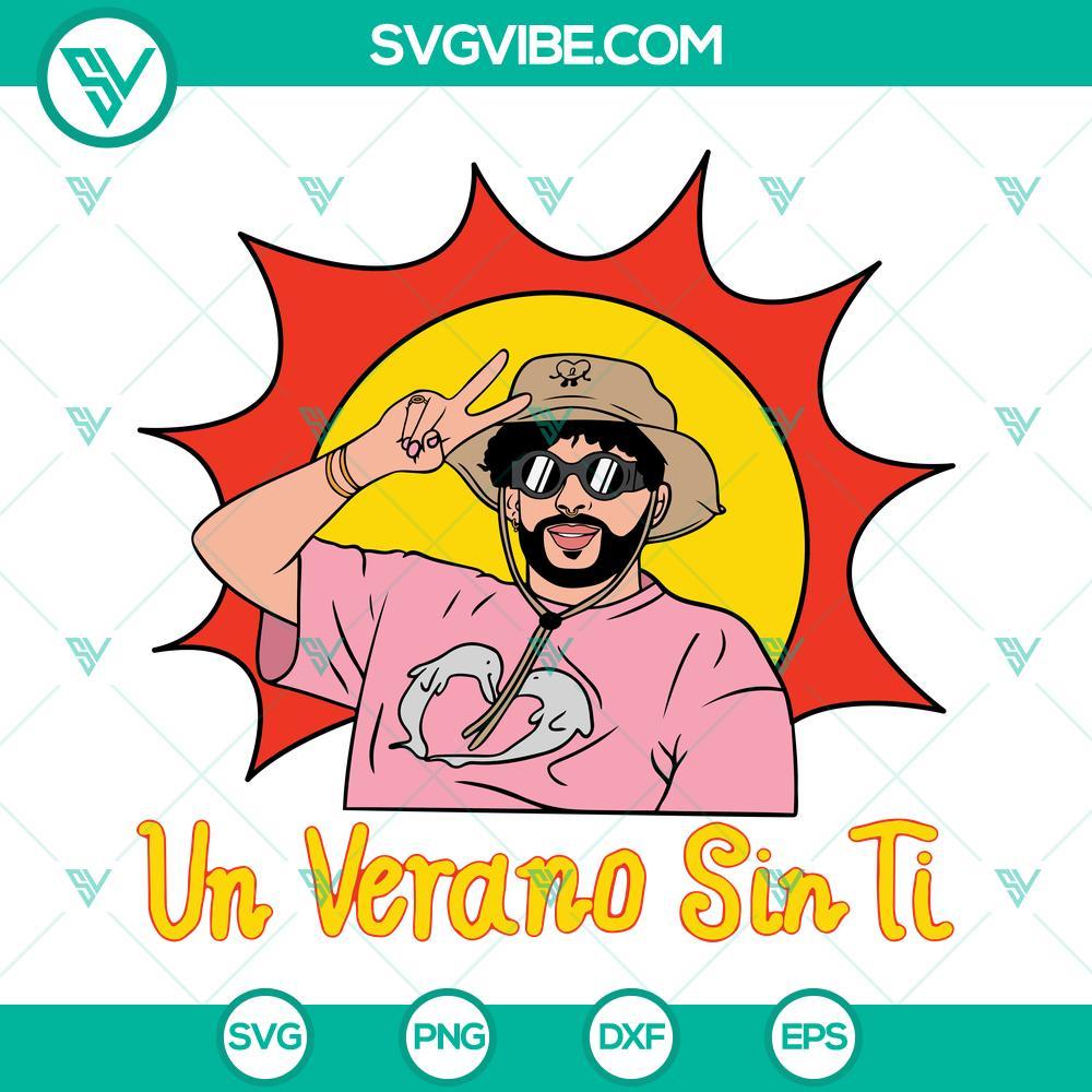 bad bunny un verano sin ti svg sun bucket hat heart worlds hottest tour svg png dxf eps digital download file 3 mockup