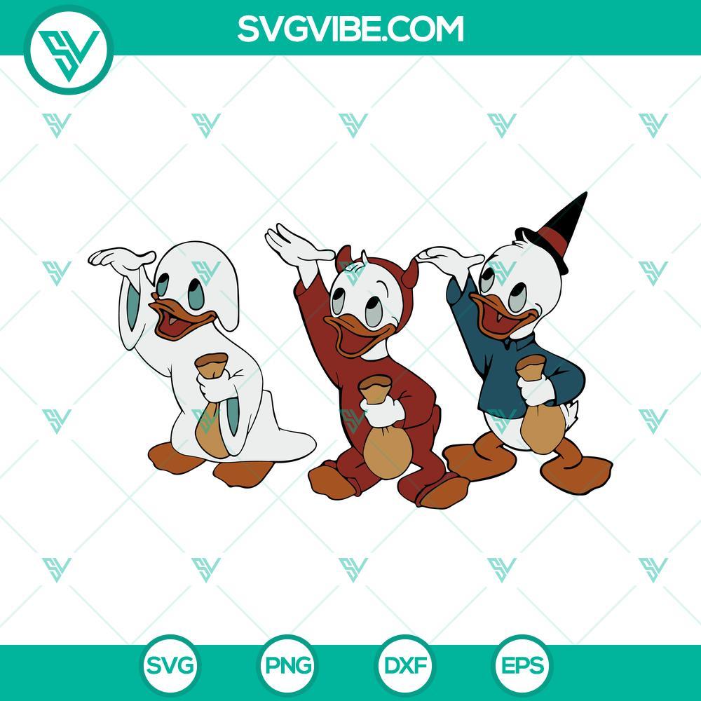 huey dewey and louie halloween svg png dxf eps cut files for cricut silhouette 1 mockup