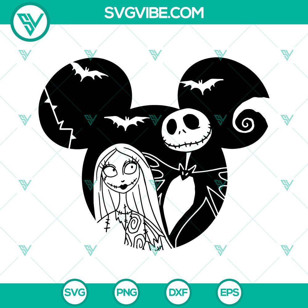 jack and sally svg the nightmare before christmas svg halloween svg png dxf eps cut file silhouette 9 mockup