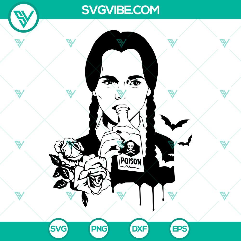 wednesday addams svg halloween svg files the addams family svg cut file 6 mockup