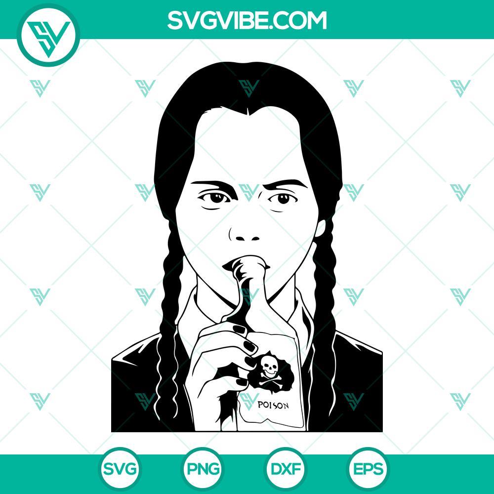 wednesday addams svg png cricut silhouette wednesday addams vector clipart 10 mockup