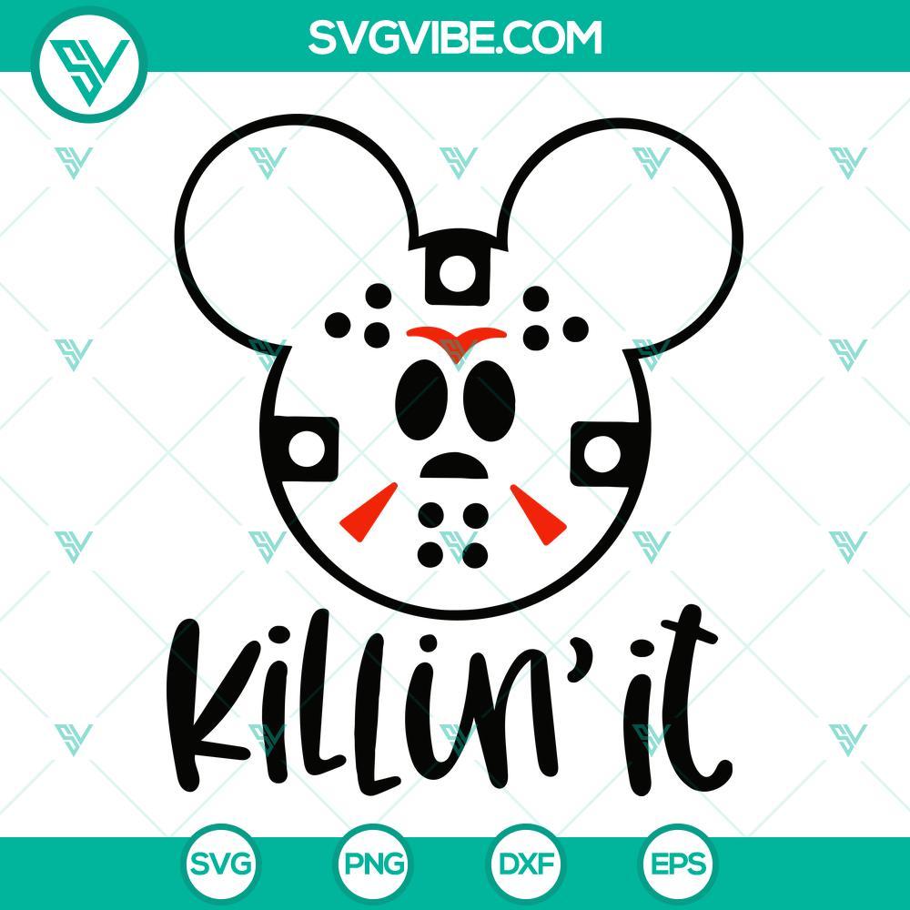 mickey jason voorhees svg killin it svg mickey head jason svg disney halloween svg png dxf eps cut files 4 mockup