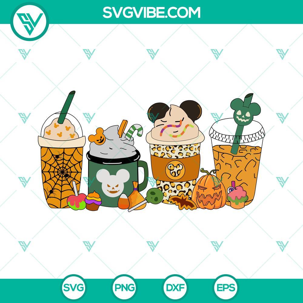 halloween coffee svg png carnival food drink pumpkin halloween svg halloween disney snack drink iced coffee tea latte svg png dxf eps 9 mockup