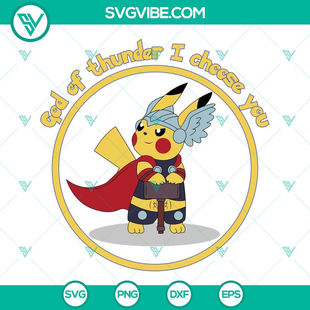 pikachu god of thunder svg pikachu thor svg thor love and thunder svg 3 mockup