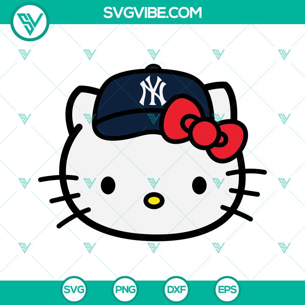 ny yankees hello kitty svg png dxf eps cricut 7 mockup