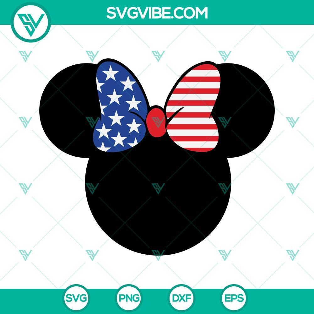 minnie mouse american flag bow svg png dxf eps cricut 6 mockup