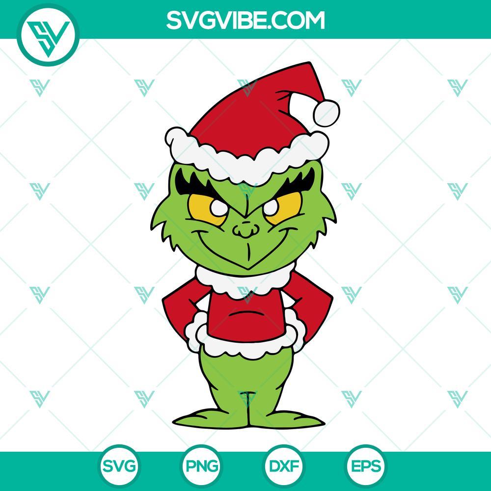 baby grinch svg grinch christmas svg chibi grinch christmas svg png dxf eps cicut 6 mockup