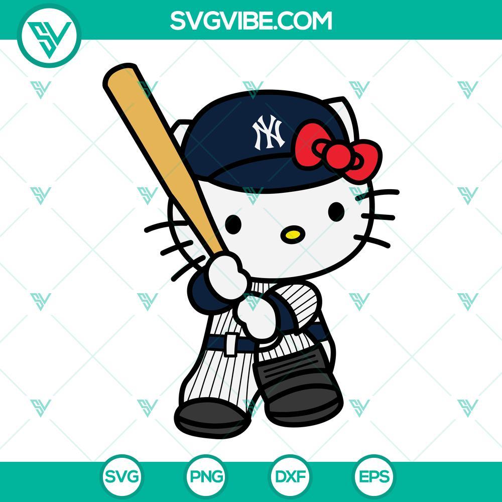 hello kitty new york yankees svg kitty yankees svg png dxf eps 9 mockup