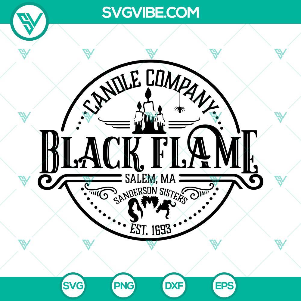 black flame svg black flame candle co svg sanderson sisters svg hocus pocus svg cricut silhouette file 5 mockup