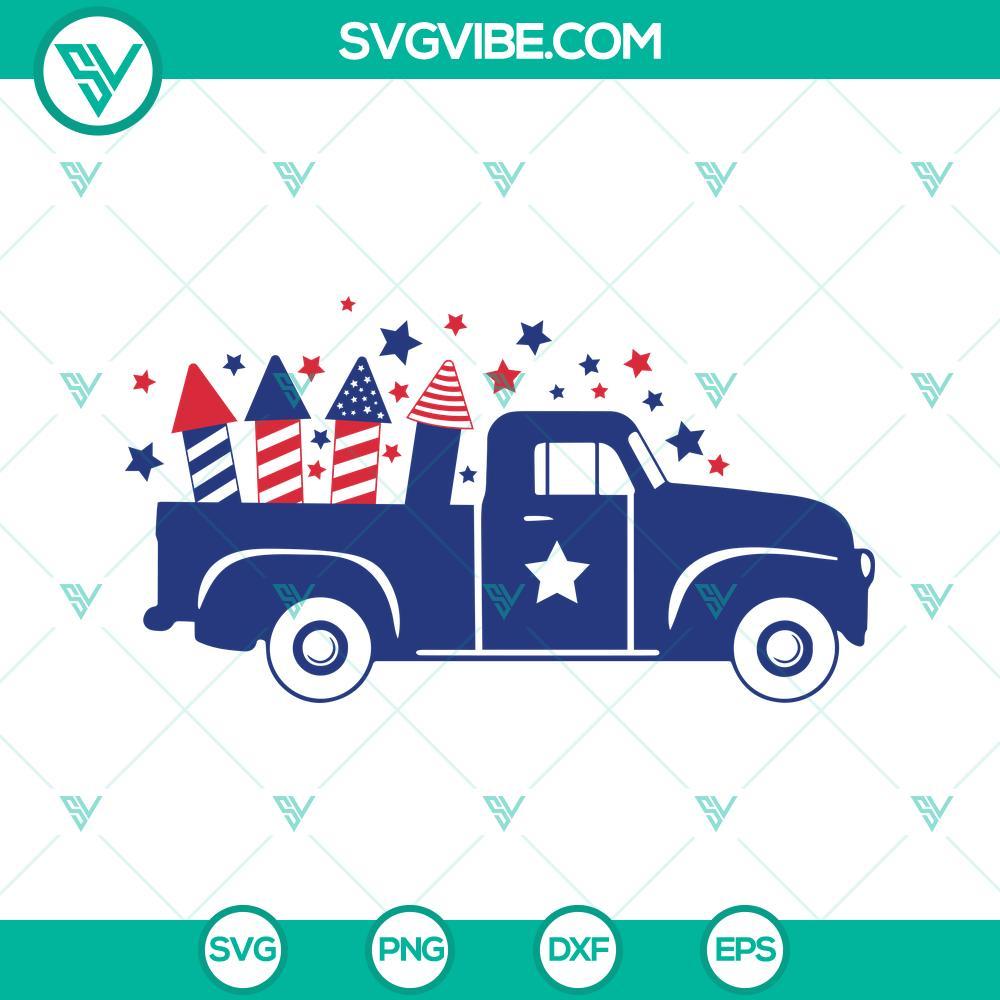 4th of july truck svg usa fireworks farmhouse svg 4th of july svg independence day svg 6 mockup