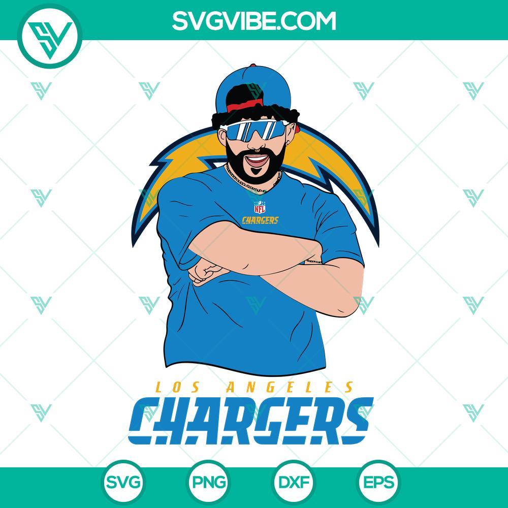 bad bunny los angeles chargers svg dxf eps png cricut silhouette vector clipart 7 mockup