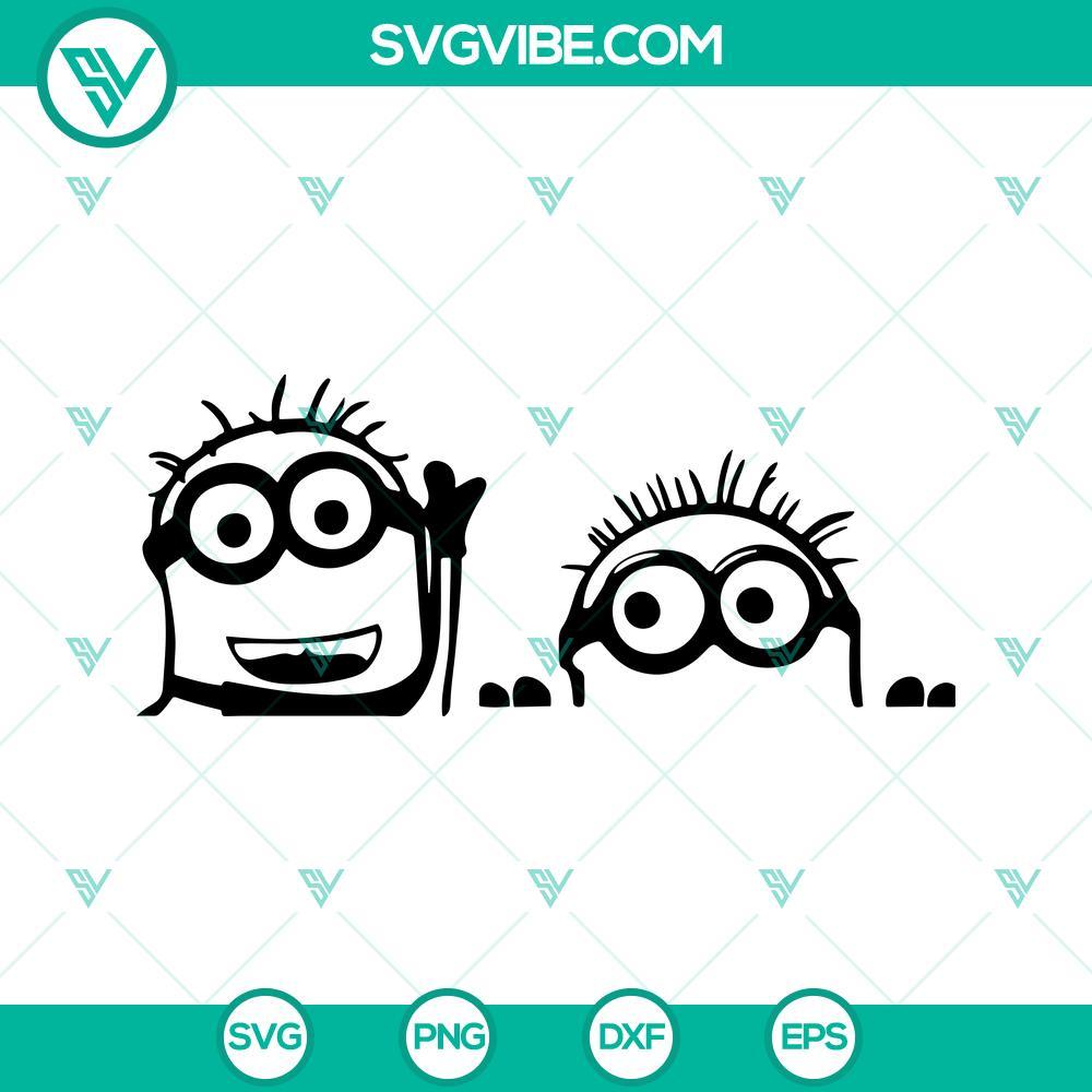 minion svg black and white minions svg png dxf eps for cricut silhouette cameo 7 mockup