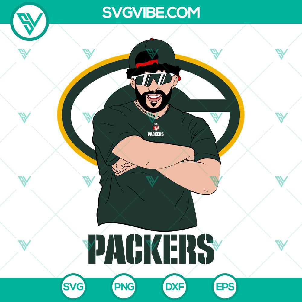 bad bunny green bay packers svg dxf eps png cricut silhouette vector clipart 7 mockup